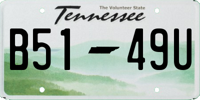 TN license plate B5149U