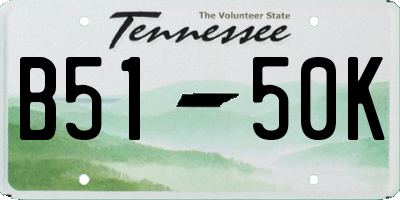 TN license plate B5150K