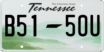 TN license plate B5150U