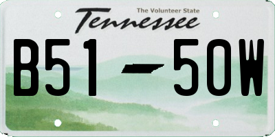 TN license plate B5150W
