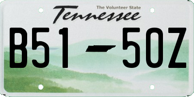 TN license plate B5150Z