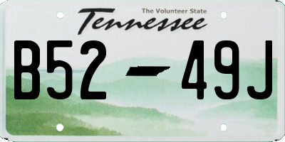 TN license plate B5249J