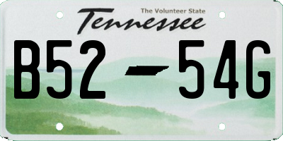 TN license plate B5254G