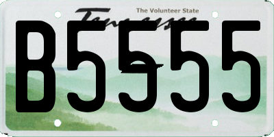 TN license plate B5555