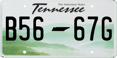 TN license plate B5667G