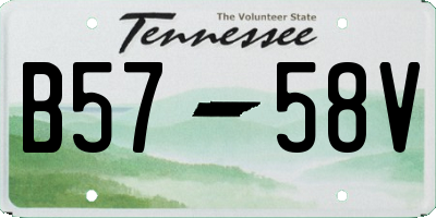 TN license plate B5758V
