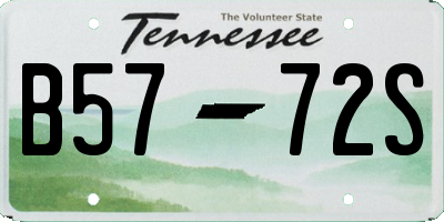 TN license plate B5772S