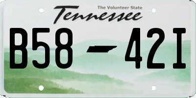 TN license plate B5842I