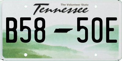TN license plate B5850E