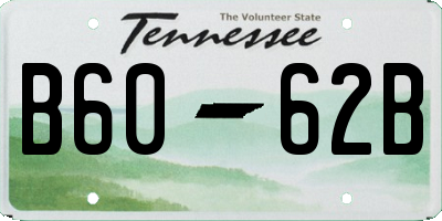 TN license plate B6062B