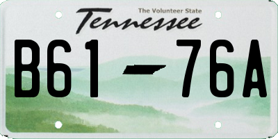 TN license plate B6176A