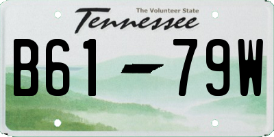 TN license plate B6179W