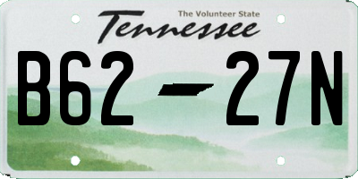 TN license plate B6227N