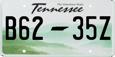 TN license plate B6235Z