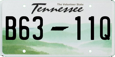 TN license plate B6311Q