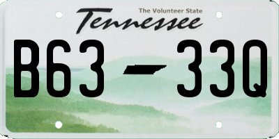 TN license plate B6333Q