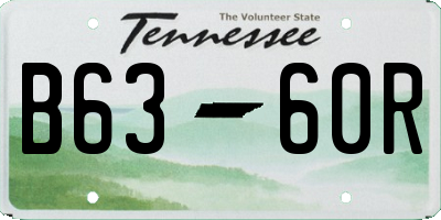 TN license plate B6360R