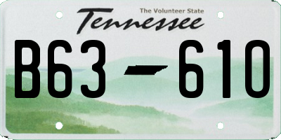 TN license plate B6361O