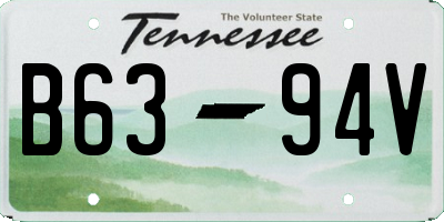 TN license plate B6394V