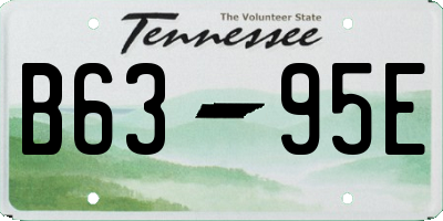 TN license plate B6395E