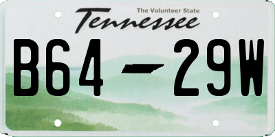 TN license plate B6429W