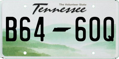 TN license plate B6460Q