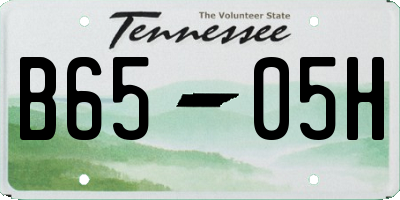 TN license plate B6505H