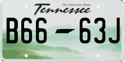 TN license plate B6663J
