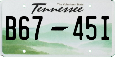 TN license plate B6745I