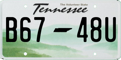 TN license plate B6748U