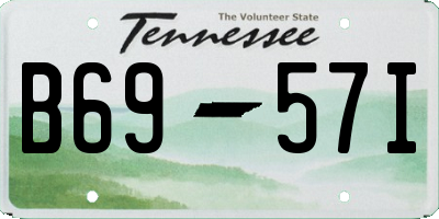 TN license plate B6957I