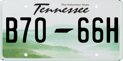 TN license plate B7066H
