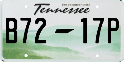 TN license plate B7217P