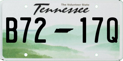 TN license plate B7217Q