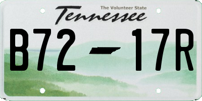 TN license plate B7217R