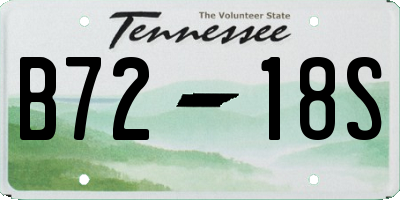 TN license plate B7218S