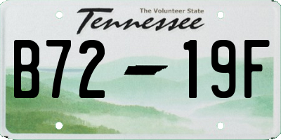 TN license plate B7219F