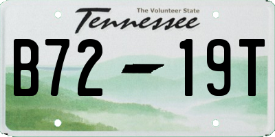 TN license plate B7219T