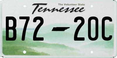 TN license plate B7220C