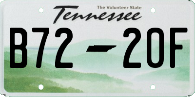 TN license plate B7220F