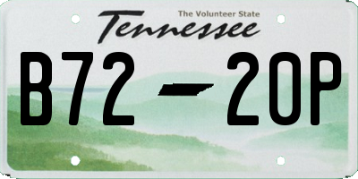 TN license plate B7220P