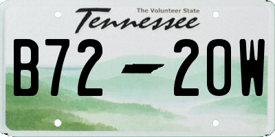 TN license plate B7220W