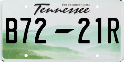 TN license plate B7221R