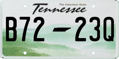 TN license plate B7223Q