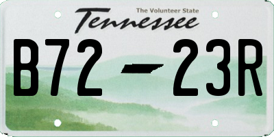 TN license plate B7223R