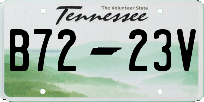 TN license plate B7223V