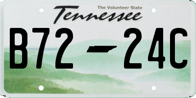 TN license plate B7224C