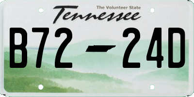 TN license plate B7224D