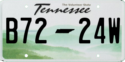 TN license plate B7224W