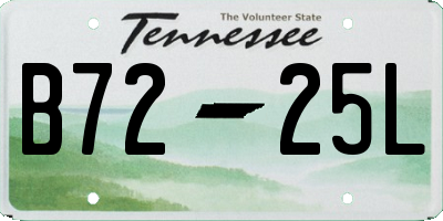 TN license plate B7225L